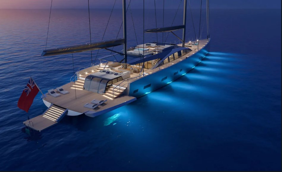 Dixon Yacht Design presented the concept of a 55-meter sailboat