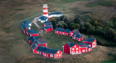 Fishing village in the Scandinavian style in the Ryazan region