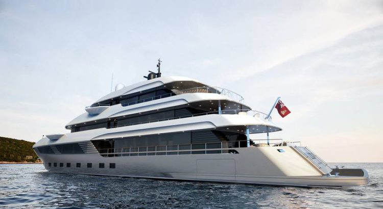 The world's largest composite yacht Majesty 175 is launched