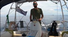 Dmitry Pelevin single-handedly crossed the Pacific Ocean on a yacht