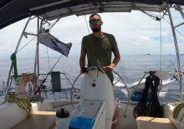 Dmitry Pelevin single-handedly crossed the Pacific Ocean on a yacht