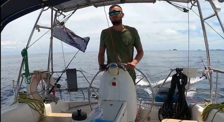 Dmitry Pelevin single-handedly crossed the Pacific Ocean on a yacht