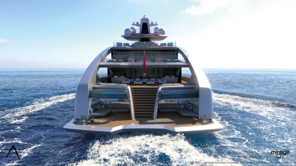 Studio A Group presented the concept of a new superyacht Project Comète