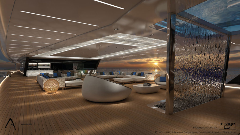 Studio A Group presented the concept of a new superyacht Project Comète