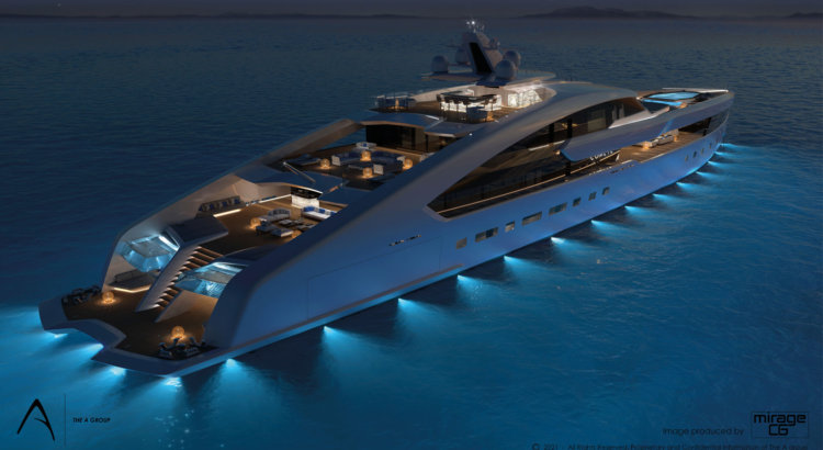 Studio A Group presented the concept of a new superyacht Project Comète