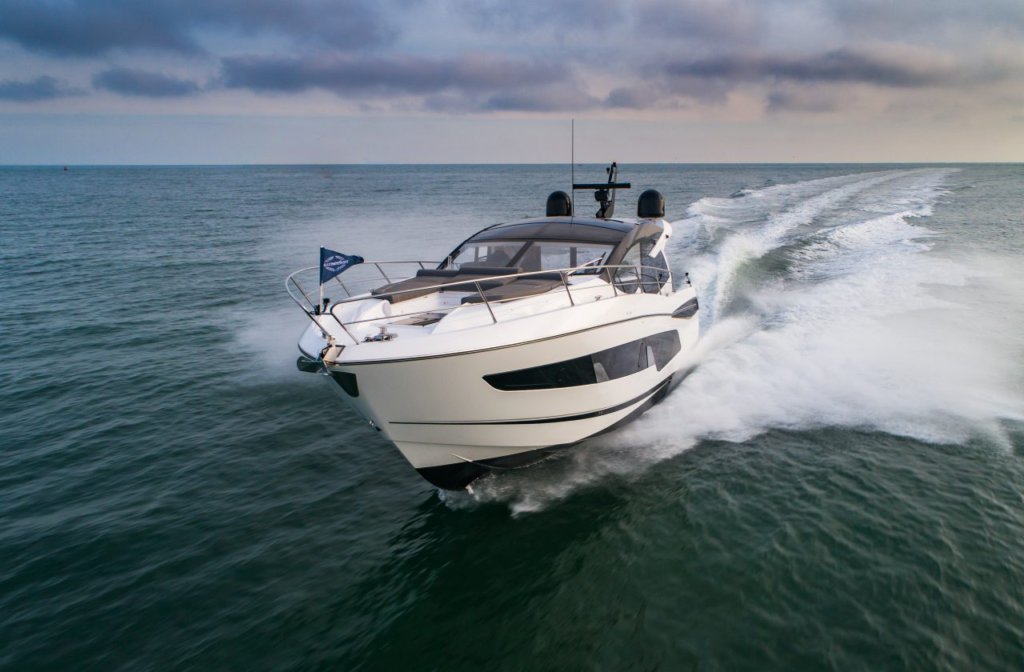 The global premiere of the Sunseeker Predator 55 EVO yacht took place ...