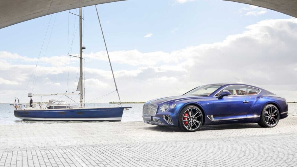 The perfect couple. Bentley has created the interior of the yacht to match the car Continental GT