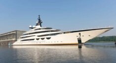 Ferrari-inspired superyacht debuts in Europe