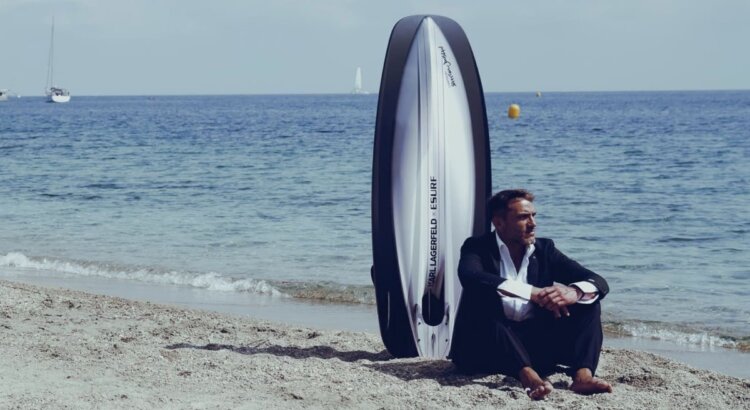 Karl Lagerfeld turned an electric surfboard into a designer accessory