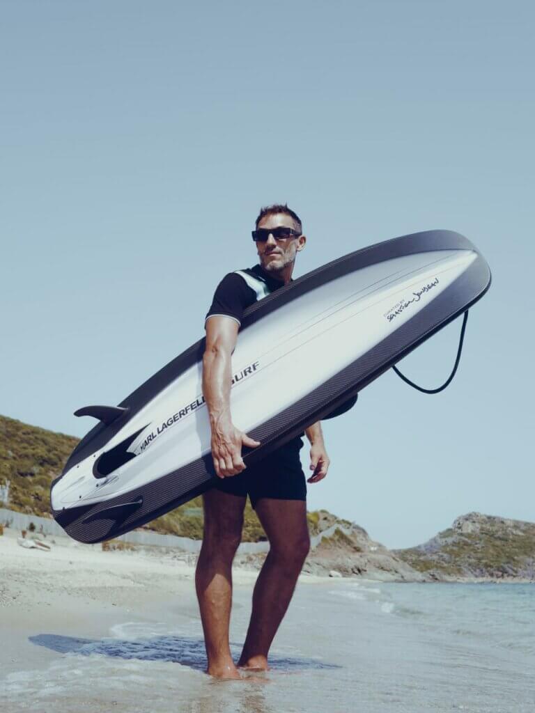 Karl Lagerfeld turned an electric surfboard into a designer accessory