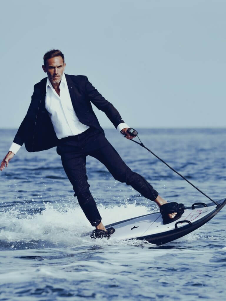 Karl Lagerfeld turned an electric surfboard into a designer accessory