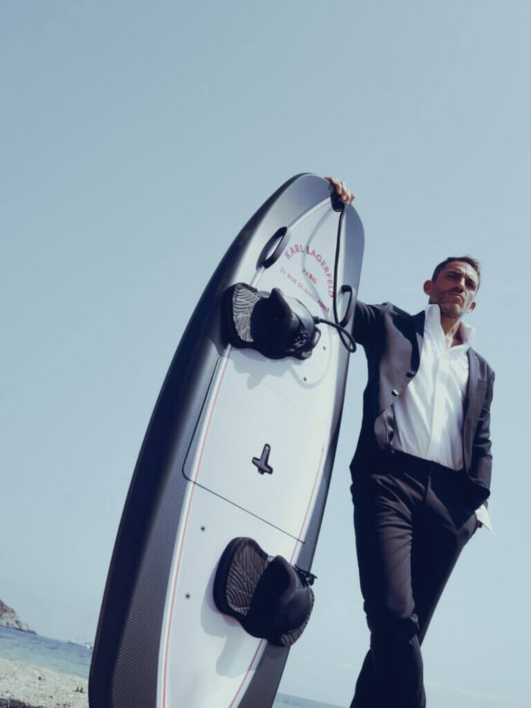 Karl Lagerfeld turned an electric surfboard into a designer accessory